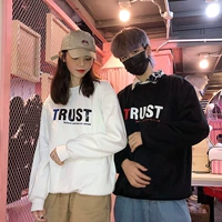 Hàn Quốc ulzzang Harajuku bf gió lỏng đôi cộng với áo len nhung Phiên bản Hàn Quốc của áo khoác sinh viên trùm đầu hoang dã retro áo lông cừu