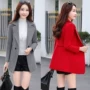Mùa thu và mùa đông áo khoác len mới nữ dài thon gọn Mauni phụ nữ ngắn Áo len dày Hàn Quốc - Áo Hàn Quốc áo khoác dạ măng tô nữ