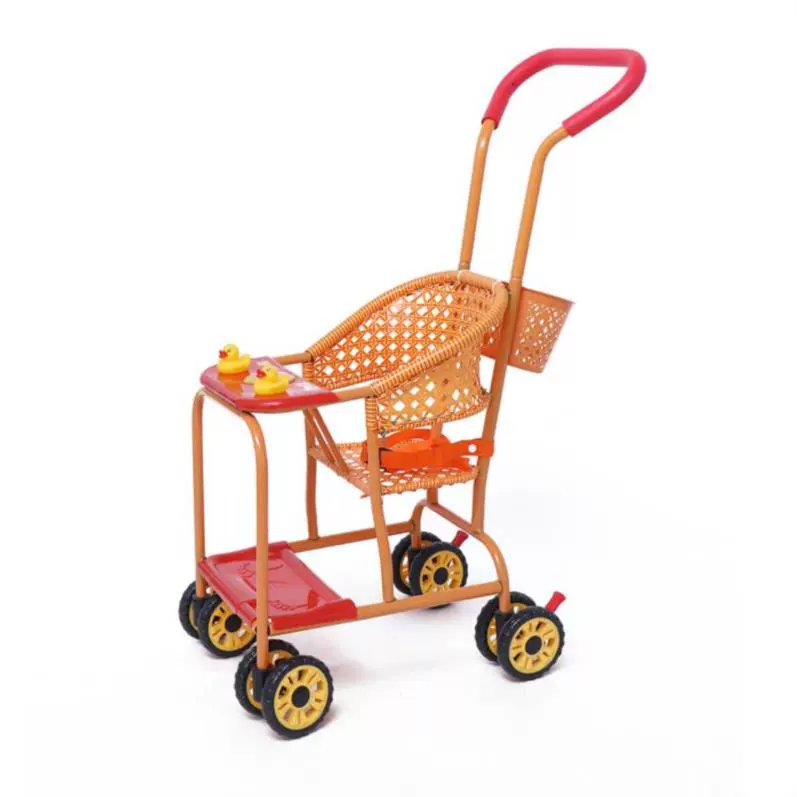 Xe đẩy bằng gỗ mùa hè trẻ em gấp nhẹ bánh xe lớn bé đa chức năng ngồi bánh xe bơm hơi đẩy nhẹ - Xe đẩy / Đi bộ