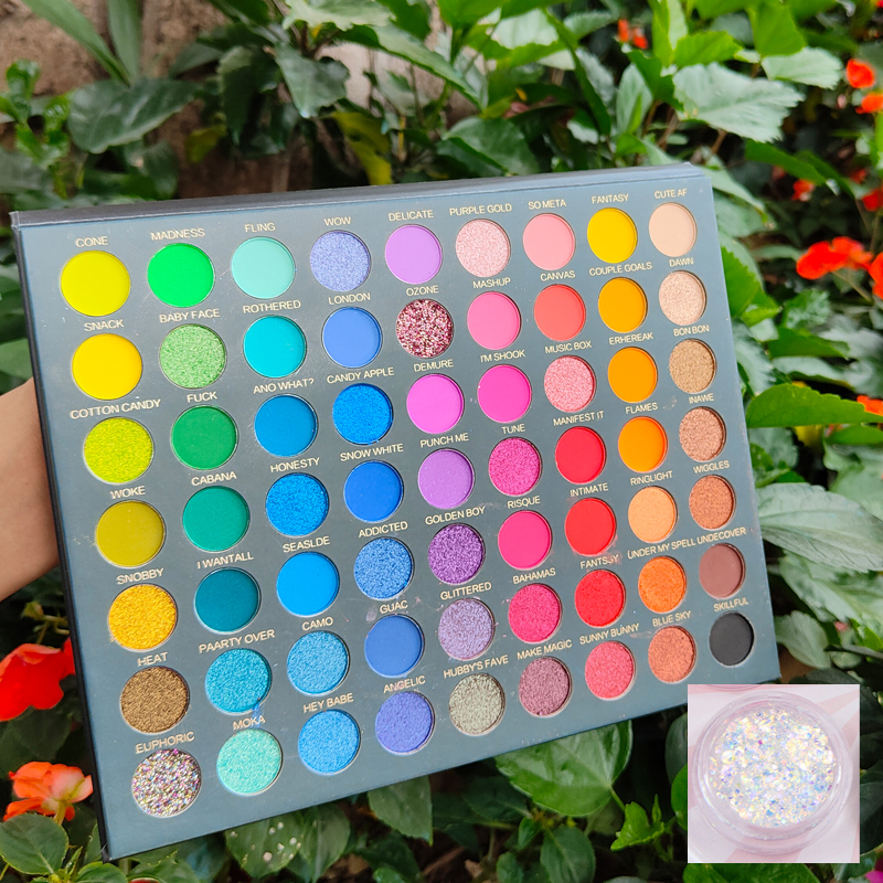 04 Stage Performance 63 Color Eye Shadow Disc.cos colour Eyeshadow Compact 63 colour children stage perform Makeup student dresser special-purpose Waterproof and sweat proof Make up tray
