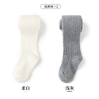 12-25 ° C пружина и осенние (узоры сосновых листьев) трусики мягкий белый+светло-серый [2 части]