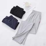 Хлопковые летние осенние тонкие штаны для отдыха, большой размер, свободный крой