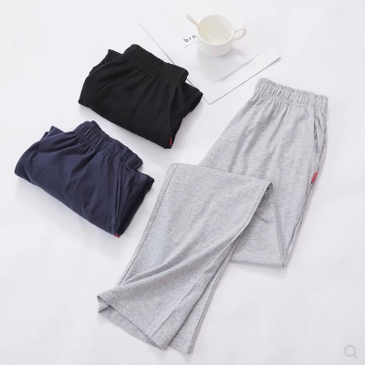 Хлопковые летние осенние тонкие штаны для отдыха, большой размер, свободный крой