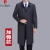 áo khoác blazer nam Áo gió nam Pierre Cardin mùa thu đông dài quá đầu gối áo khoác dành cho ông bố công sở mặc thường ngày ở độ tuổi trung niên và trung niên áo khoác mỏng Áo khoác