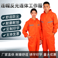 quần áo bảo hộ thợ hàn Áo liền quần có mũ trùm đầu phản quang quần áo bảo hộ toàn thân bảo hiểm lao động chống bụi chống bám bẩn chống thấm nước bảo dưỡng sửa chữa ô tô phun sơn chống mài mòn quần áo bảo hộ cho kỹ sư áo bao ho lao dong