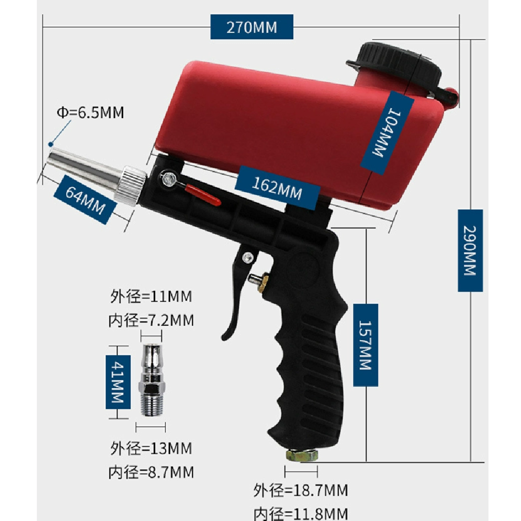 súng bắn cát mini Súng phun cát tự hút dùng khí nén súng bắn cát loại bỏ rỉ sét, phun cát gốm, khắc súng phun cát mini 