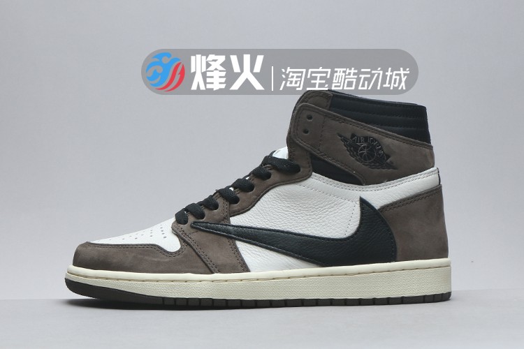 BarbBeacon fire quality goods Nike official website AJ Men's Shoes Obsidian Biology hacker AJ1 Small Barb black Mocha Gao Bang Women's Shoes