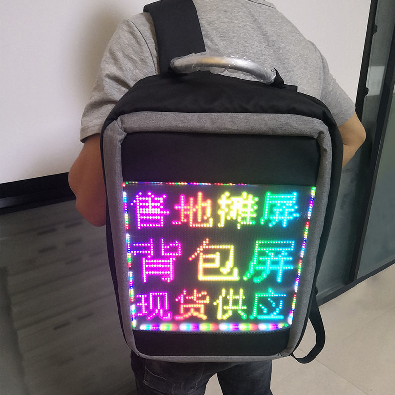 Màn hình ba lô LED lưới màu đỏ quảng cáo năng động hiển thị đầy đủ màu sắc ba lô ngoài trời màn hình quảng cáo di động Balo đựng đồ công nghệ Balo thời trang