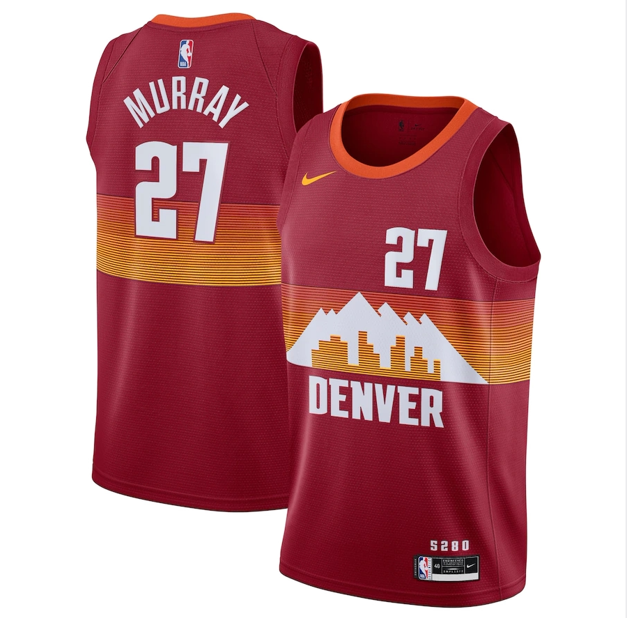 Американская версия Genuine Nuggets No. 15 Jakich Jersey 1 Porter Gordon Мужские баскетбольные ткани 27 Murray City Version