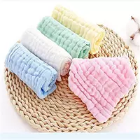 5pcs/lot Baby Face Towels Muslin 6 Layers Cotton Soft