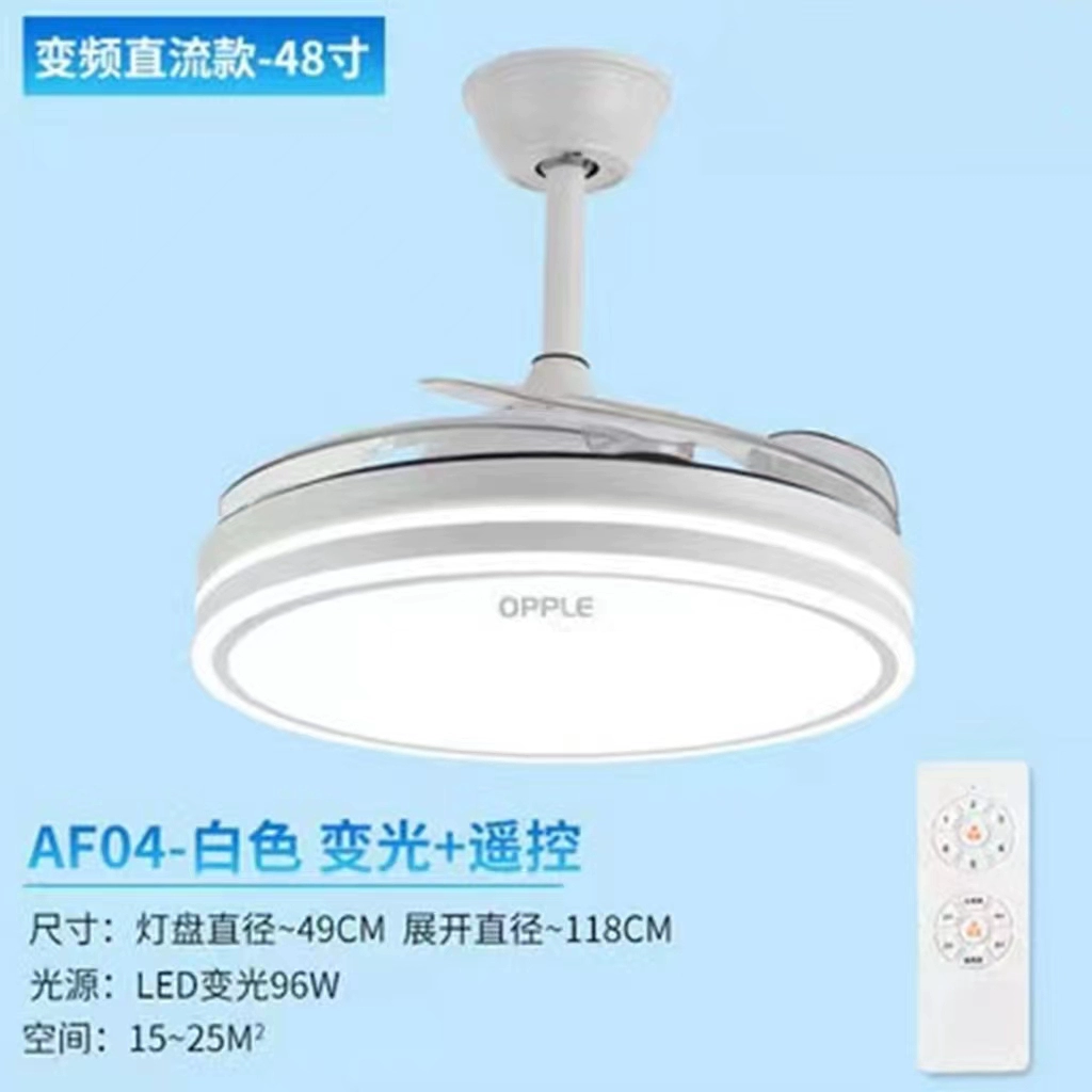 quat đèn OP Vô Hình Quạt Đèn Phòng Khách 48 Inch Chuyển Đổi Tần Số Tắt Tiếng Nhà Hàng Đèn Led Quạt Trần Đèn Bluetooth Nhạc Quạt Đèn quạt trần mountain air quạt trần đẹp phòng khách Quạt trần đèn