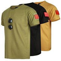Тактическая быстросохнущая футболка с коротким рукавом, оверсайз, короткий рукав