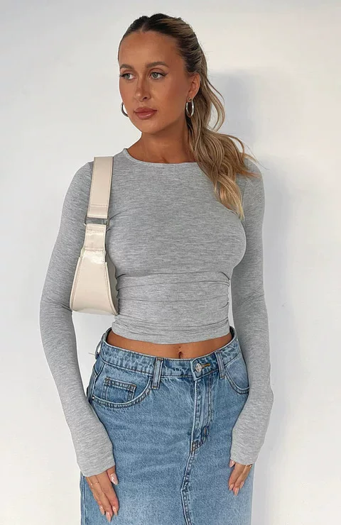 WOMEN's Slim Fit Long Sleeved T-Shirt Women's Pure Color Slim Sleeve T-shirt