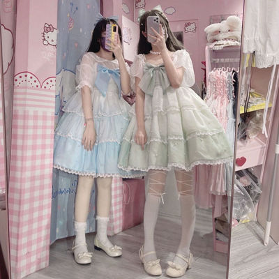 taobao agent Cute dress, Lolita style, gradient, Lolita Jsk
