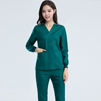 Хлопковый зеленый лонгслив, нарукавники, комплект