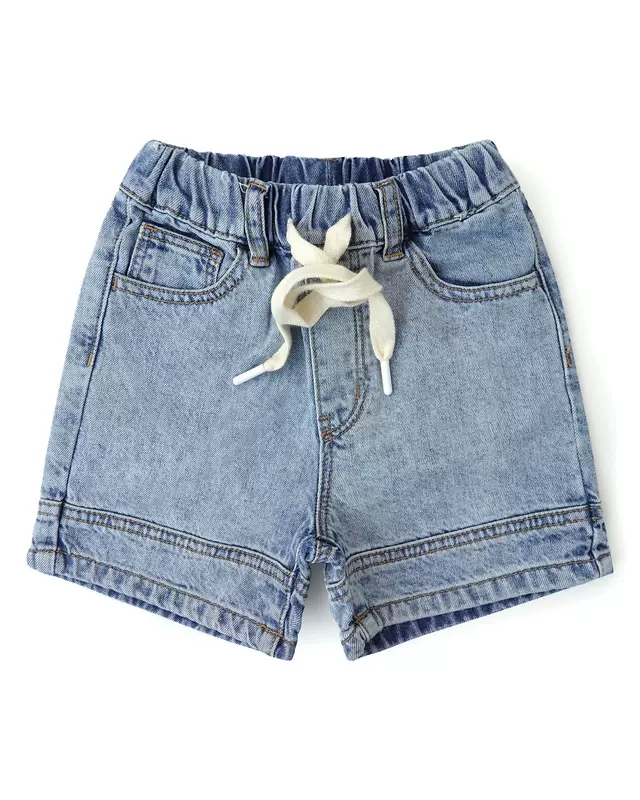 [KIDSCOOL SPACE Baby Little Big Boys Denim Shorts,Elastic Wai]