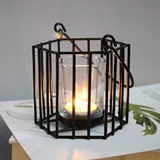 Metal Hollow круглый шестиугольный фонарь