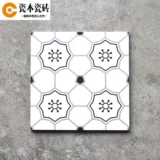 200*200 Черно -белый кирпичный Испания Абстрактный геометрический стиль керамический настенный плитки