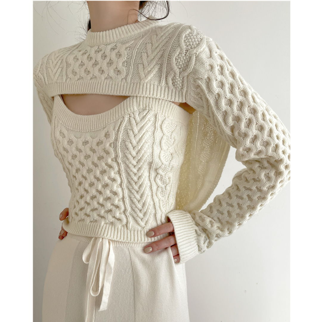 White & In StockilessisWANG Auomerino  wool Hemp flowers sweater female 2020 new pattern Minority Sense of design jacket suit