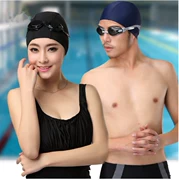 Mũ bơi thiết bị bơi bịt tai Mũ bơi co giãn mũ bơi thoải mái mũ bơi mũ bơi nam và nữ mô hình đơn sắc - Mũ bơi