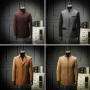 Wang chiên nặng phúc lợi len áo len dài kinh doanh bình thường áo len lông áo áo khoác bò nam