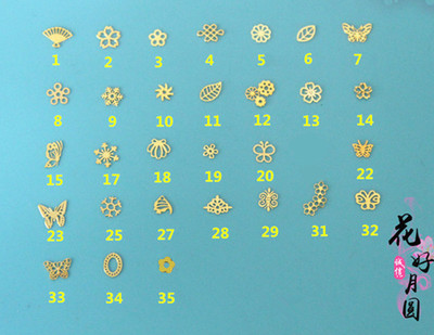 taobao agent DIY handmade ultra -thin metal piece mini flower film 01 ~ 35 nail ultra -thin metal piece K gold tablet