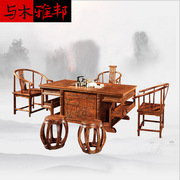 Bàn trà cổ văn phòng bàn ghế gỗ sồi Trung Quốc Mới kết hợp bàn ghế trà Trung Quốc - Nội thất giảng dạy tại trường