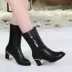 Bốt mới mùa thu đông 2017 ở châu Âu và Hoa Kỳ dày với giày nữ giày boot nữ xịn Giày ống