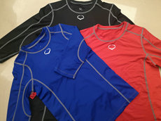 Форма для регби evoshield 青少年棒球内衬儿童运动排汗衫七分袖防晒透气快干篮球