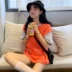 Cảm giác cổ xưa cho bé gái hè 2019 phiên bản Hàn Quốc mới của áo thun hai dây nữ tay ngắn nữ sinh viên Hồng Kông - Áo phông áo thun tay lỡ Áo phông
