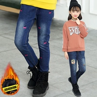 Quần áo trẻ em mùa đông quần jean cộng với quần nhung trẻ em mùa thu và mùa đông Phiên bản Hàn Quốc của quần legging trẻ em quần nữ thủy triều quần áo trẻ em cao cấp