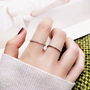 Nhật Bản và Hàn Quốc phiên bản mini titan siêu mịn mạ vàng hồng nhẫn nữ phần ngón tay nhẫn ngón tay nhỏ nhẫn nhẫn trang sức đơn giản
