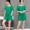 Đồng ammonia quần short thời trang phù hợp với nữ 2018 mùa hè mới lỏng kích thước lớn lụa nặng ngắn tay áo giản dị hai mảnh áo kiểu trung niên hàn quốc