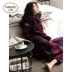 Dưới đây mùa đông san hô nhung nữ đồ ngủ phụ nữ gợi cảm dày flannel dịch vụ nhà dài cardigan phù hợp với hai mảnh đồ bộ mặc nhà bằng vải thun Bộ Pajama