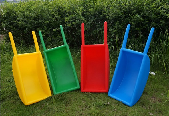 塑料翻斗独轮车 幼儿园儿童感统训练器材滚塑平衡训练手推车 大号