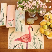 Bắc Âu và Mỹ phong cách flamingo placemats pad bảng khăn trải bàn cách nhiệt pad trang trí vải coaster bát mat bàn cà phê trang trí vải