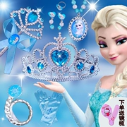 Trẻ em của Vương Miện Mũ Công Chúa Cô Gái Vương Miện Cô Gái Cô Gái Rhinestone Tóc Phụ Kiện Ice Lãng Mạn Vòng Cổ Magic Wand Set