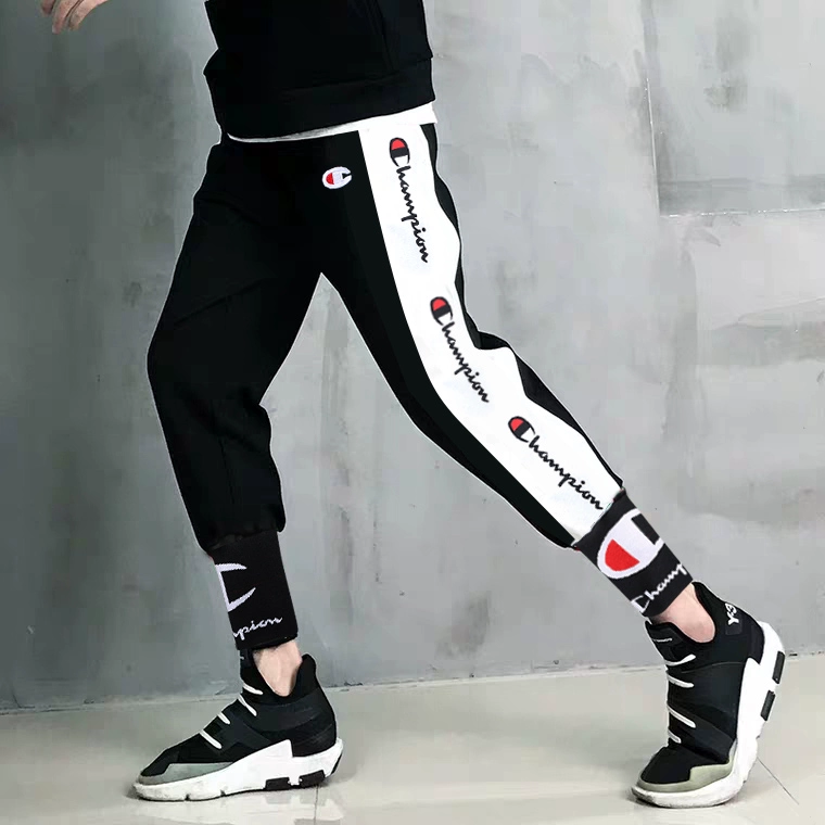 Phiên bản Mỹ của quần thể thao nam vô địch Quần Hàn Quốc lỏng lẻo thương hiệu quần harem mùa xuân thu và hè giản dị quần quần thủy triều - Crop Jeans