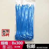 Синий нейлоновый галстук Цвет 8x300 Ширина 7,6 мм длиной 30 см. Достаточно 100 пучков и приливных проводов