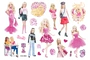 Nhân vật hoạt hình barbie cơ thể sơn không thấm nước bền con nhãn dán hình xăm bên trang phục ăn mặc hình xăm dán ngực