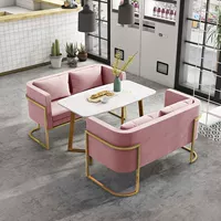 Nhà hàng phương Tây đơn sàn đôi sofa cửa hàng trà bình thường quán cà phê bàn ​​ghế kết hợp kinh doanh nội thất văn phòng - FnB Furniture ban ghe ca phe