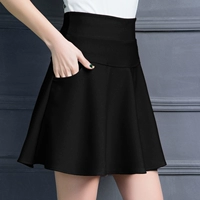 Мини-юбка, весенняя летняя юбка в складку, коллекция 2021, высокая талия, А-силуэт
