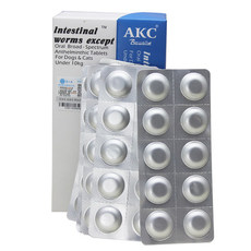 Другие akc 猫犬宠物口服广谱肠道驱虫片 1粒 有效驱杀猫狗体内寄生虫