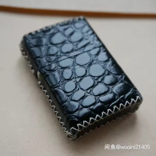 Зажигалка ручной работы, камуфляжный кожаный портативный чехол, простой и элегантный дизайн