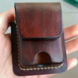 Зажигалка, кожаный чехол, поясная сумка ручной работы, барсетка, из натуральной кожи