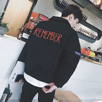 2018 mùa xuân áo khoác nam áo khoác nam thêu đứng cổ áo đồng phục bóng chày Slim Hàn Quốc phiên bản của xu hướng của sinh viên đẹp trai hoang dã áo bomber nam hàng hiệu