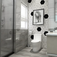 Новая туалетная ванная комната простая современная настенная плитка 300x600 серая фарфоровая пленка антиклассная кухонная плитка
