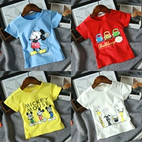 Mùa hè quần áo trẻ em bé mới áo sơ mi nam và nữ cotton ngắn tay T-Shirt trẻ em mùa hè ngắn tay cơ sở quần áo trẻ sơ sinh