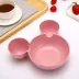 Mickey lúa mì rơm bộ đồ ăn tấm trẻ em lưới sinh viên sáng tạo tấm trái cây dễ thương đĩa nhỏ - Đồ ăn tối Đồ ăn tối