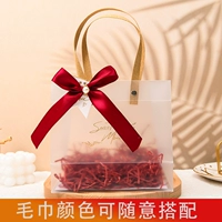 Бордовый шоппер с бантиком, 8×16.5×8.5см